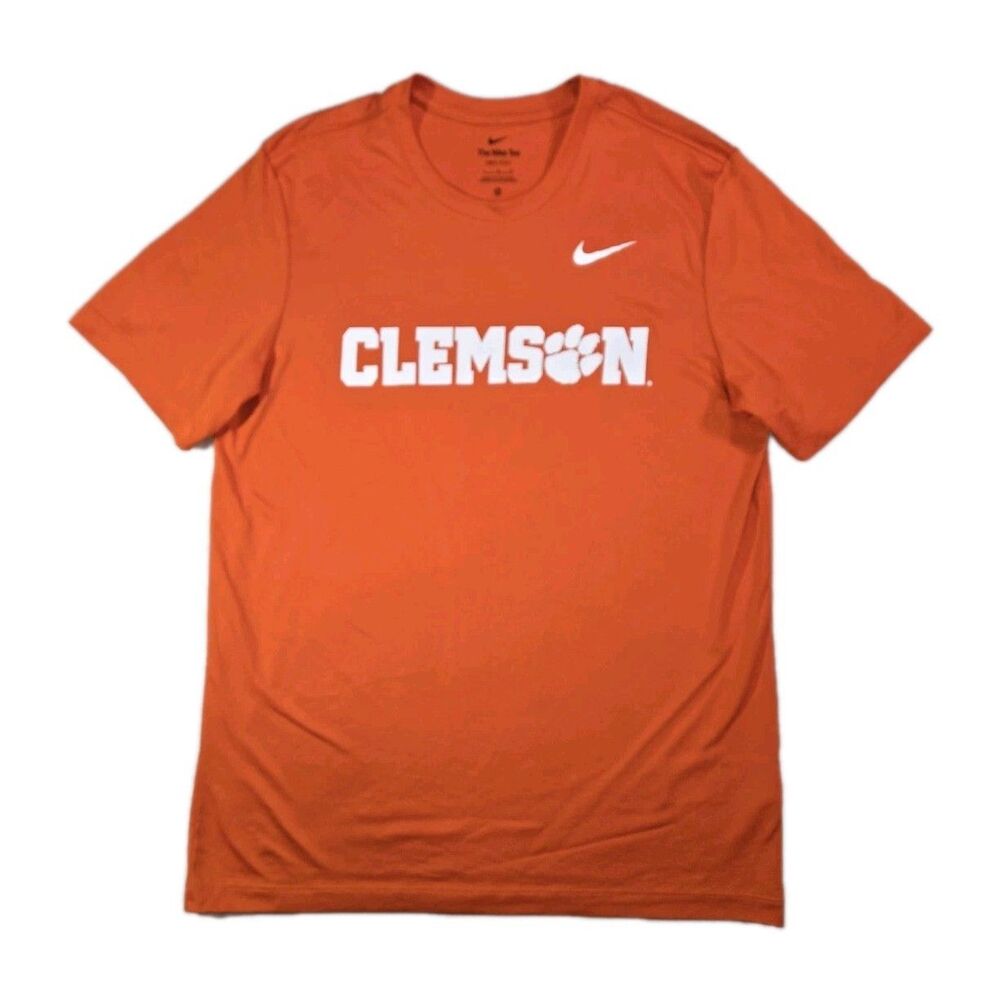 Mens Nike DriFit Clemson University Tigers T Shirt Large Orange ACC